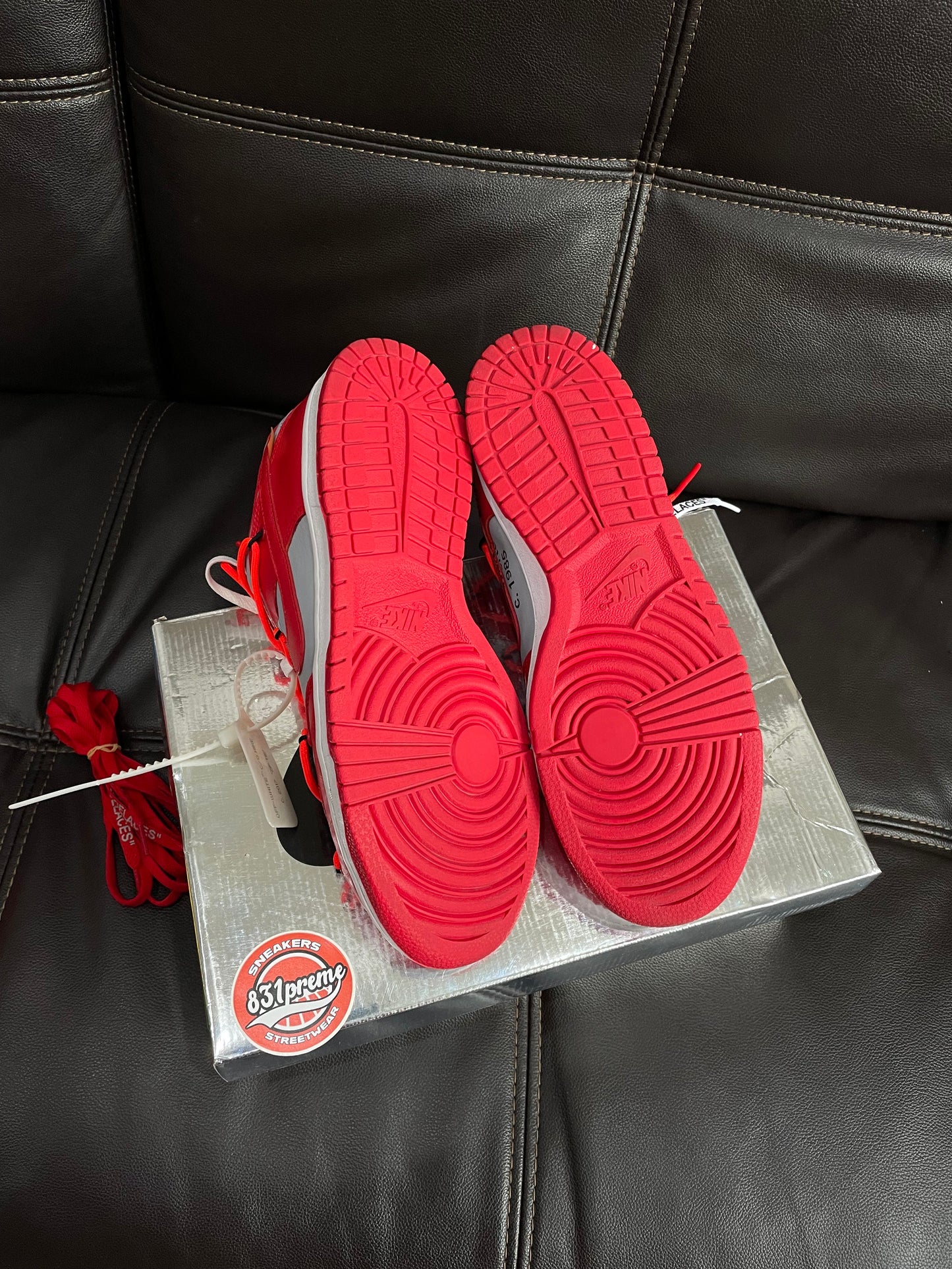 Nike Off-White University Red Dunk Low