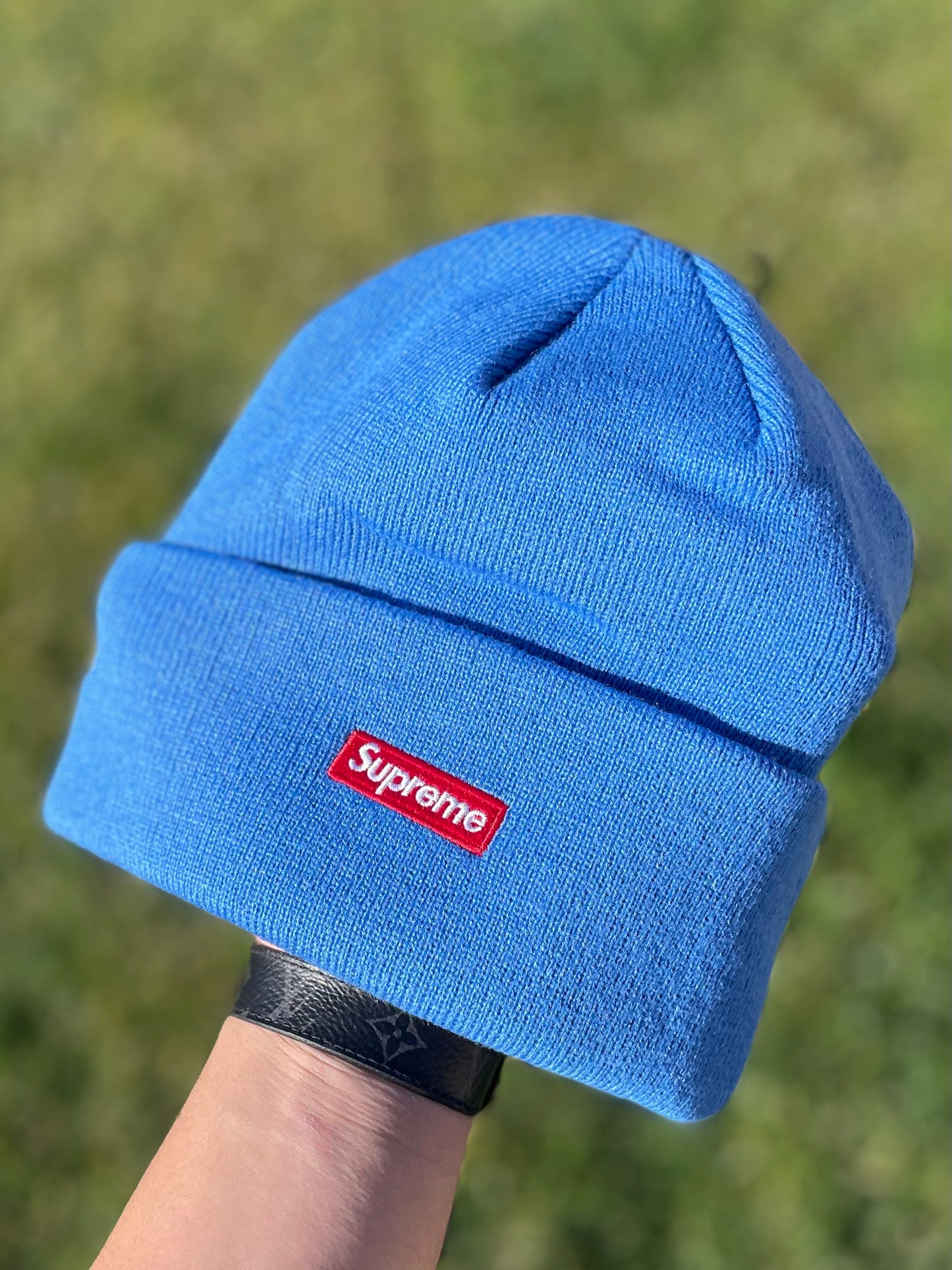 Supreme S Logo Beanie Blue FW24