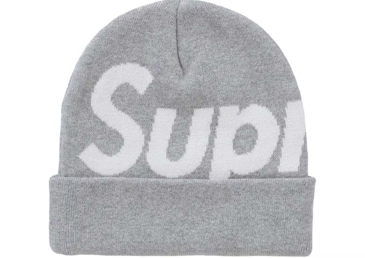 Supreme Big Logo Beanie Grey FW24