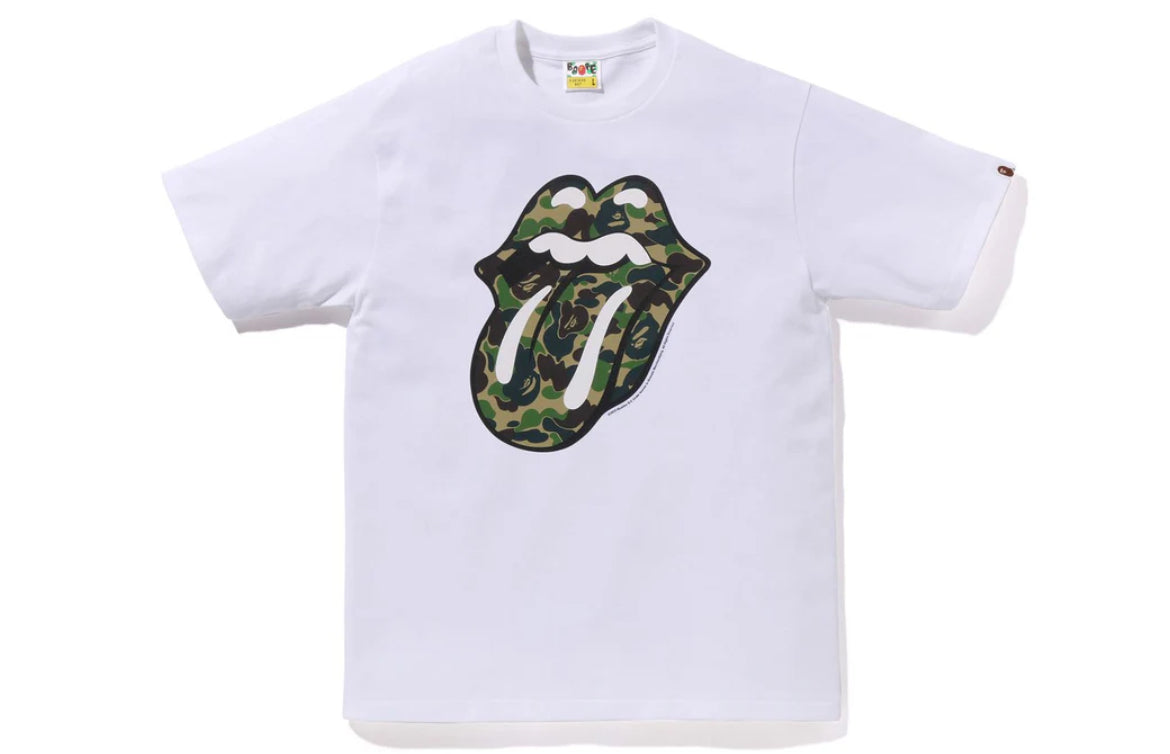 Bape Rolling Stones Tee White