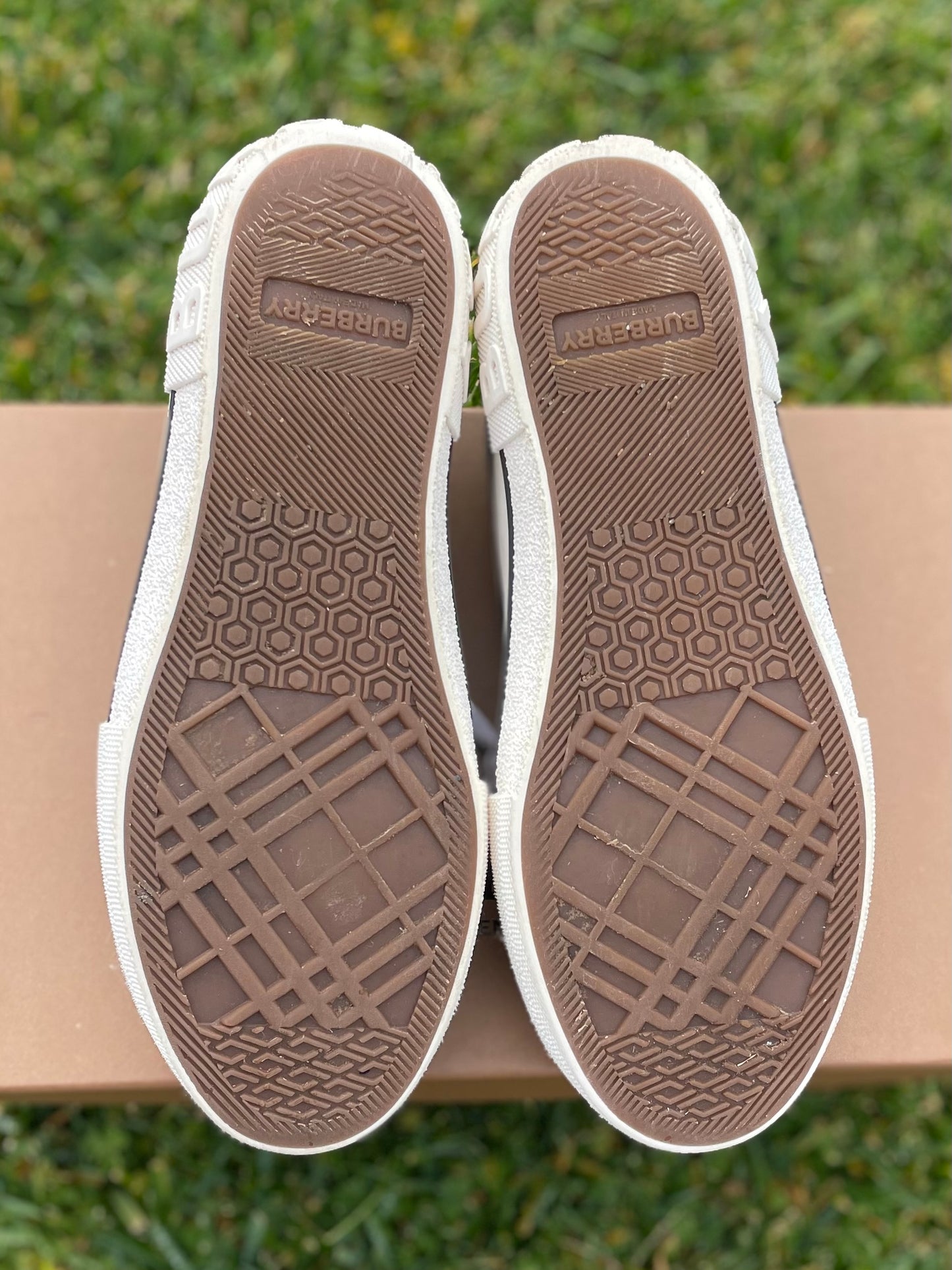 (Used Size 9.5M) Burberry Vintage Check Cotton Sneakers