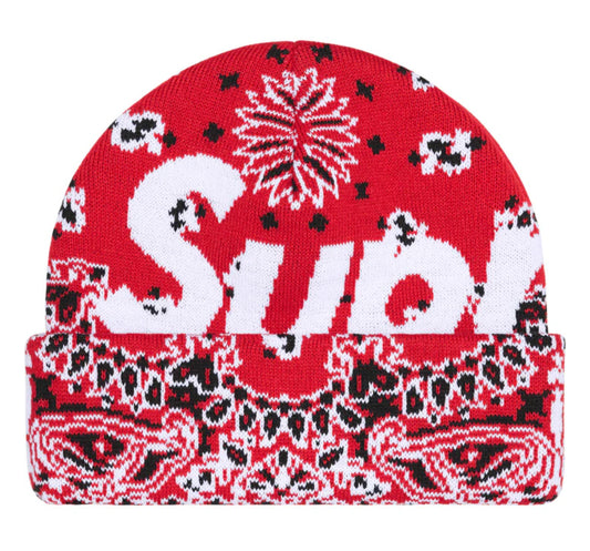 Supreme Big Logo Beanie Red Bandana FW24
