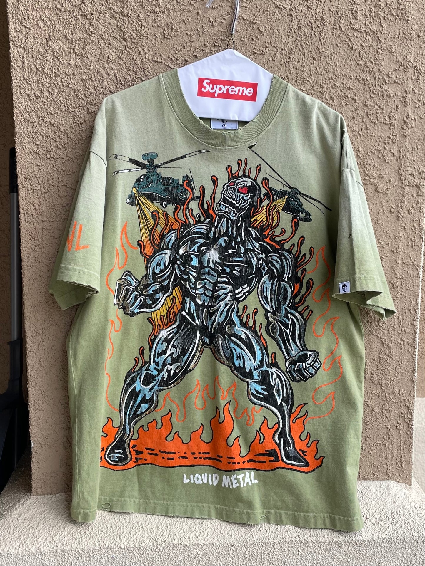 (Used Size Medium) Warren Lotas Liquid Metal Tee