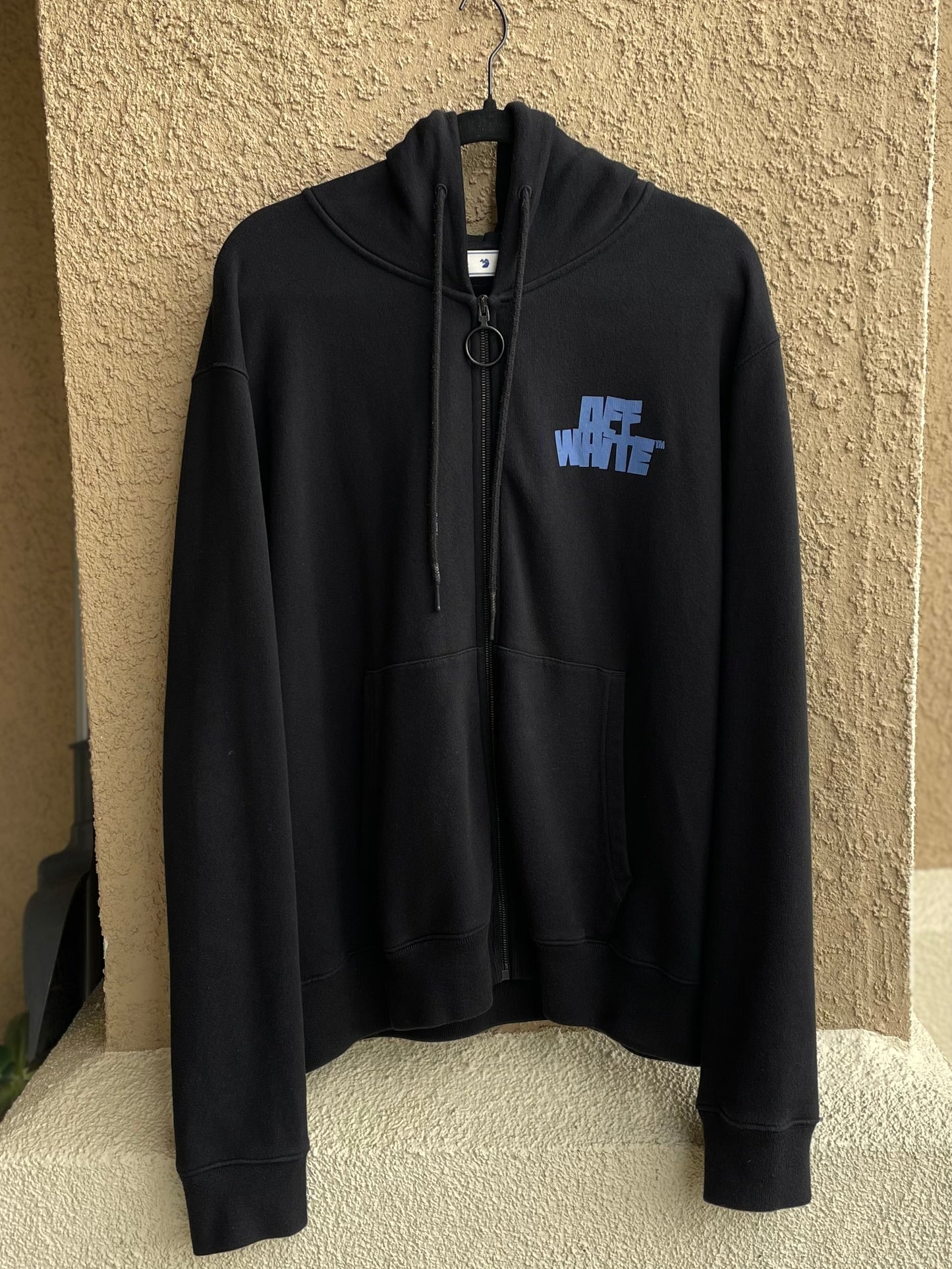 (Used Size Large) Off-White Hand Offf Zip Up