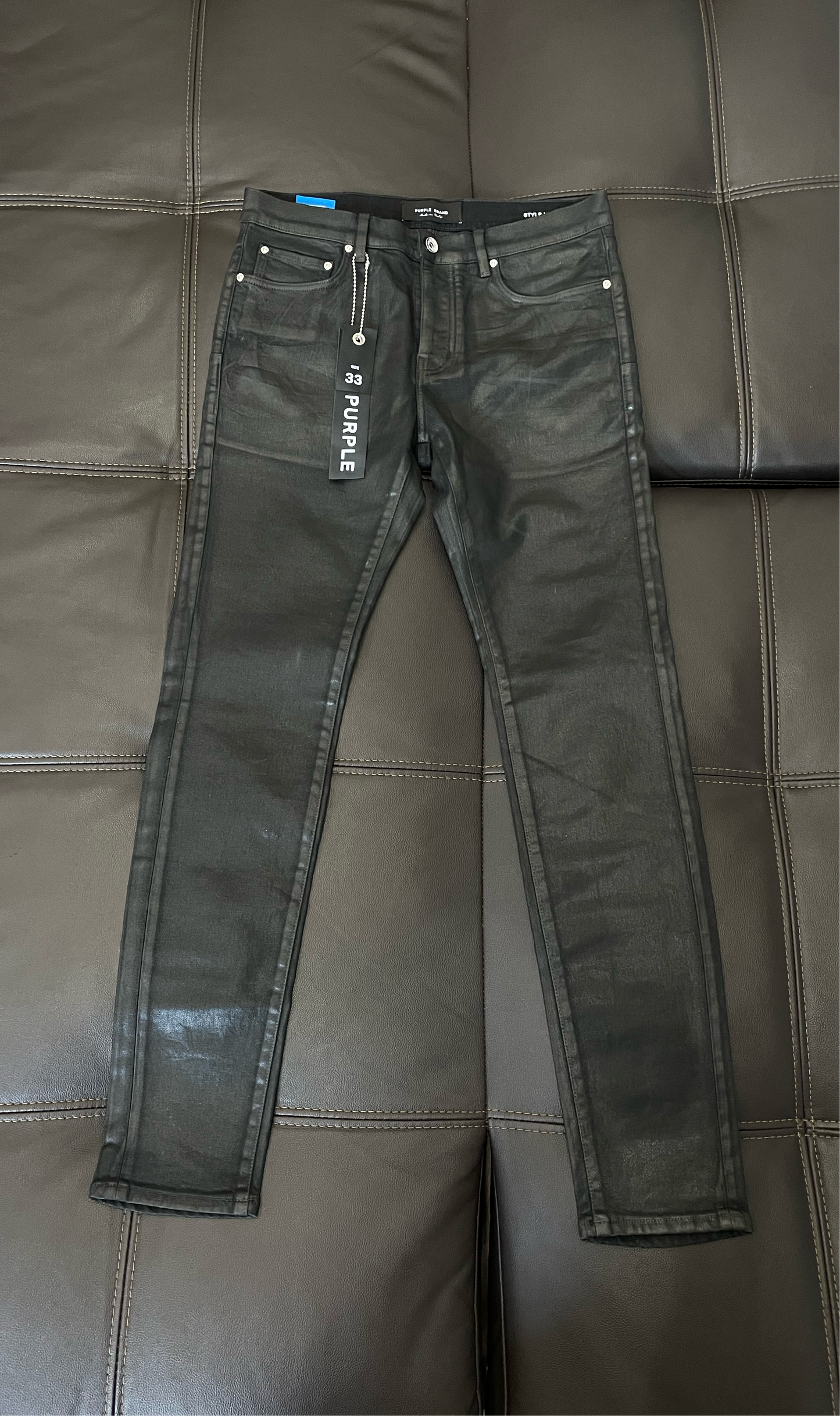 (Used Size 33) Purple Brand Waxed Jeans