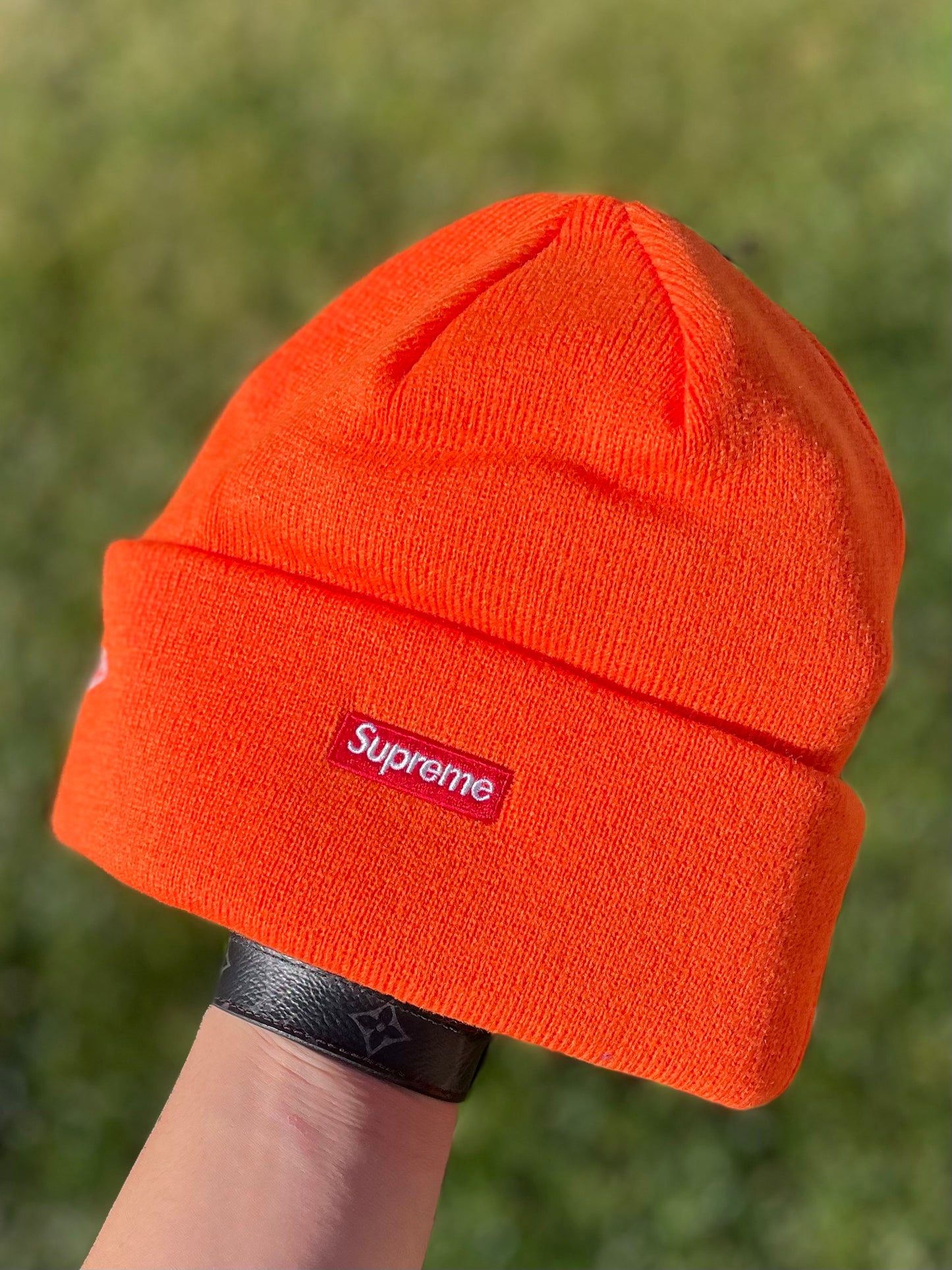 Supreme S Logo Beanie Orange FW24