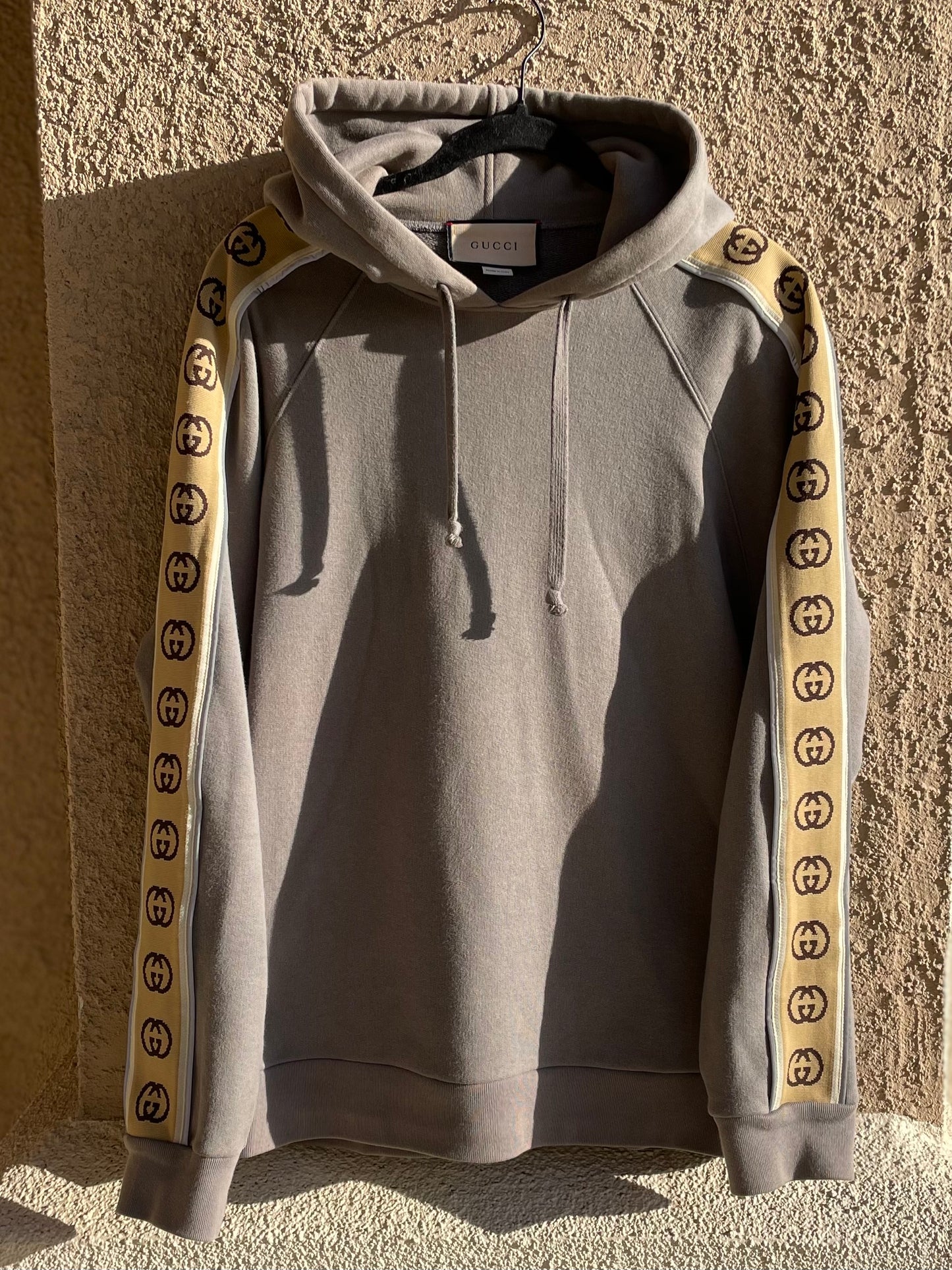 (Used Size Medium) Gucci Cotton Jersey Hooded Sweatshirt