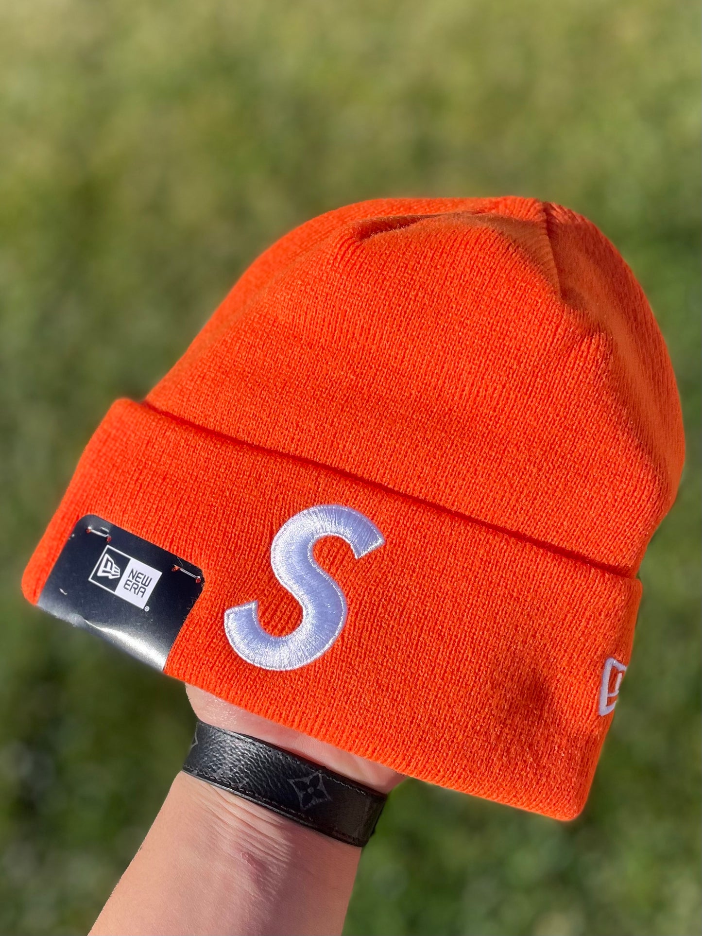 Supreme S Logo Beanie Orange FW24