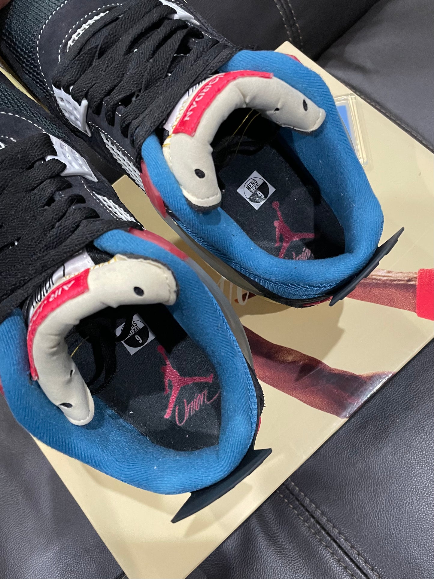 (Used Size 9M) Jordan 4 Union LA Off Noir