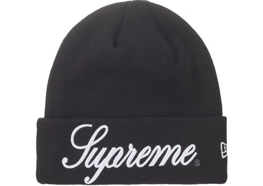 Supreme New Era Script Logo Beanie Black FW24