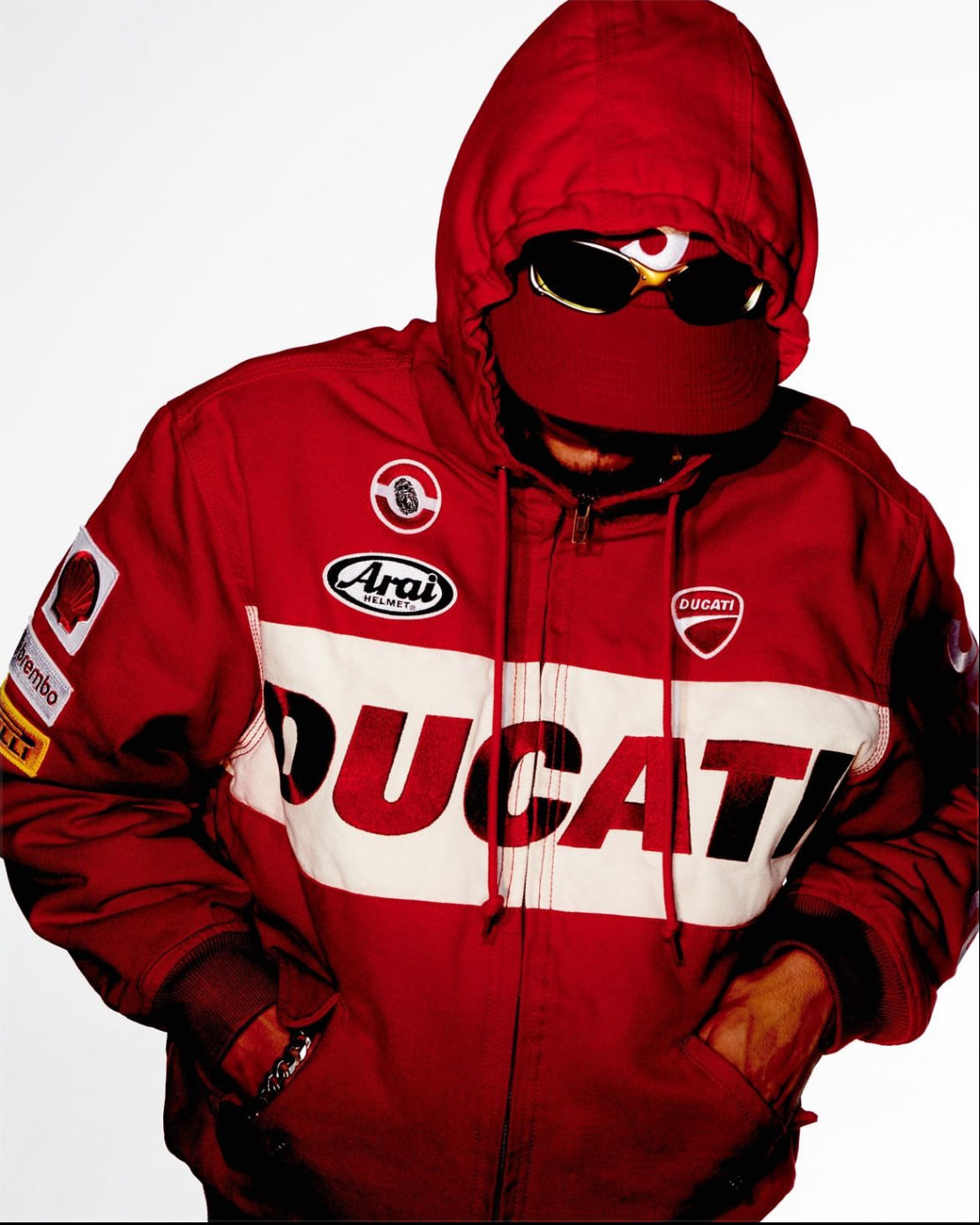 Supreme Ducati Hooded Work Jacket Red