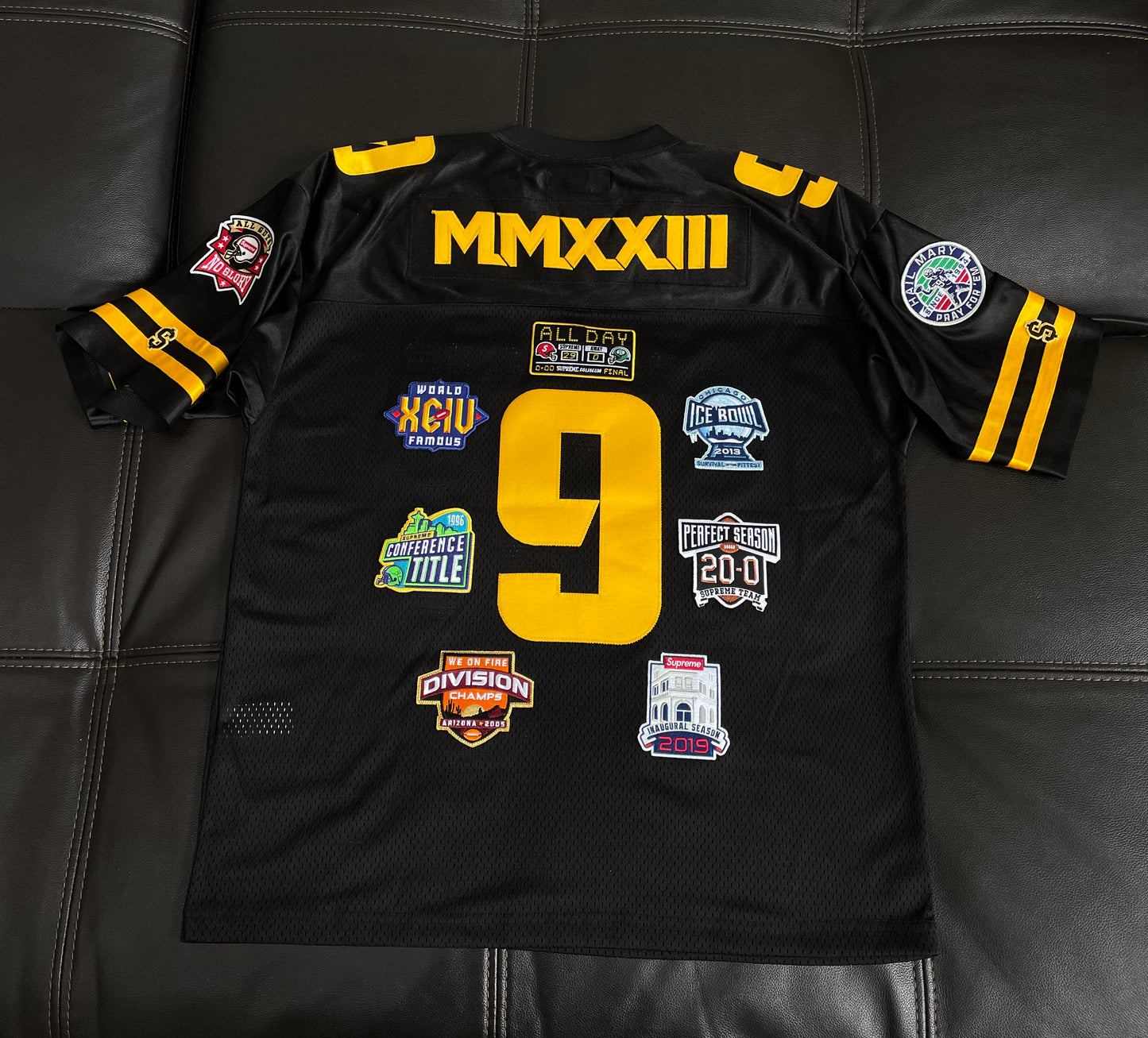 Supreme Championships Embroidered Football Jersey
