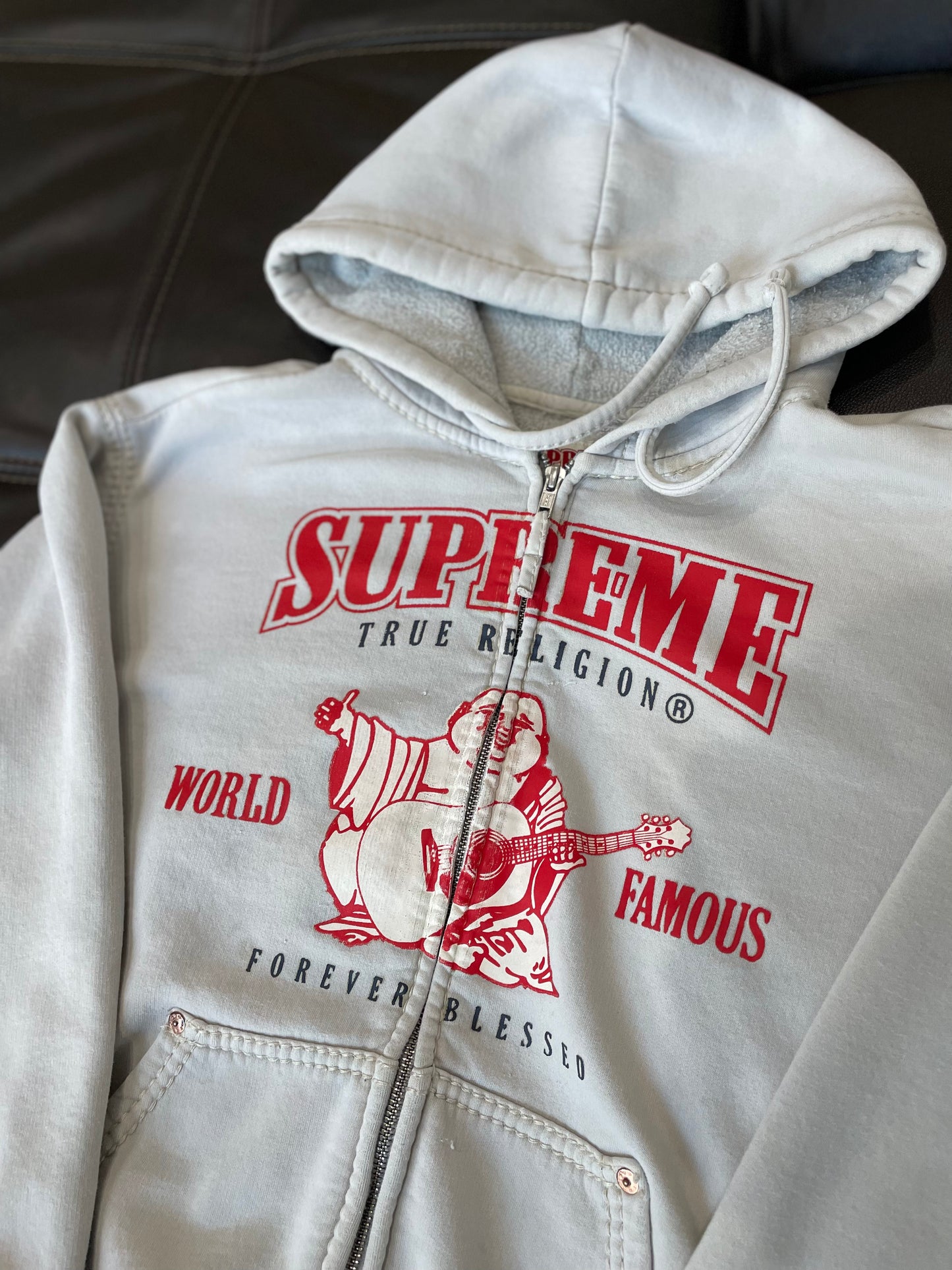 Supreme True Religion Zip Up Hooded Sweatshirt