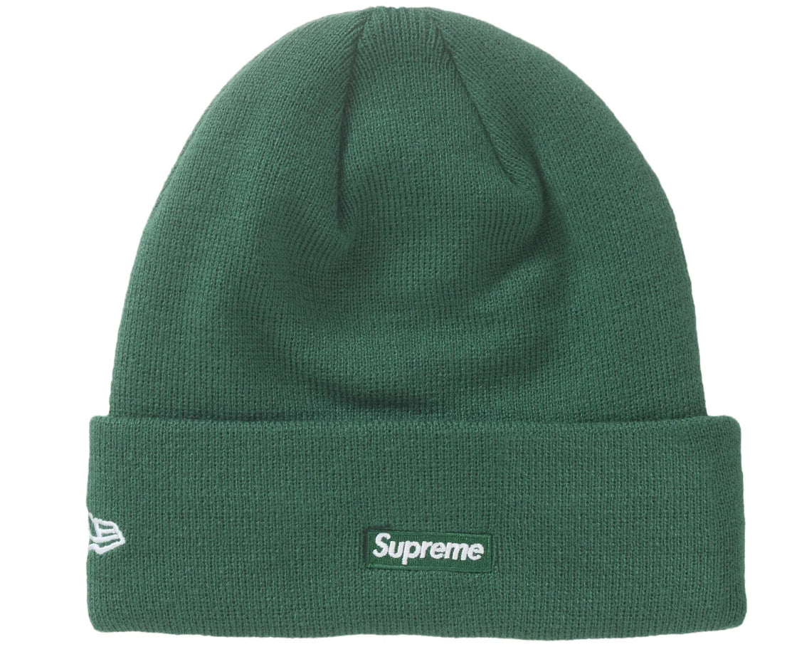Supreme New Era Script Logo Beanie Green FW24