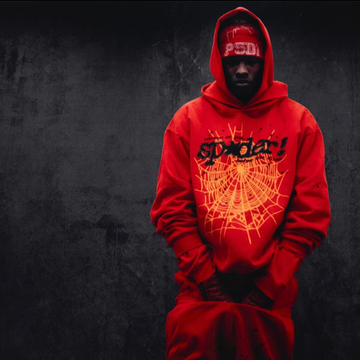 Sp5der P*nk V2 Hoodie Red