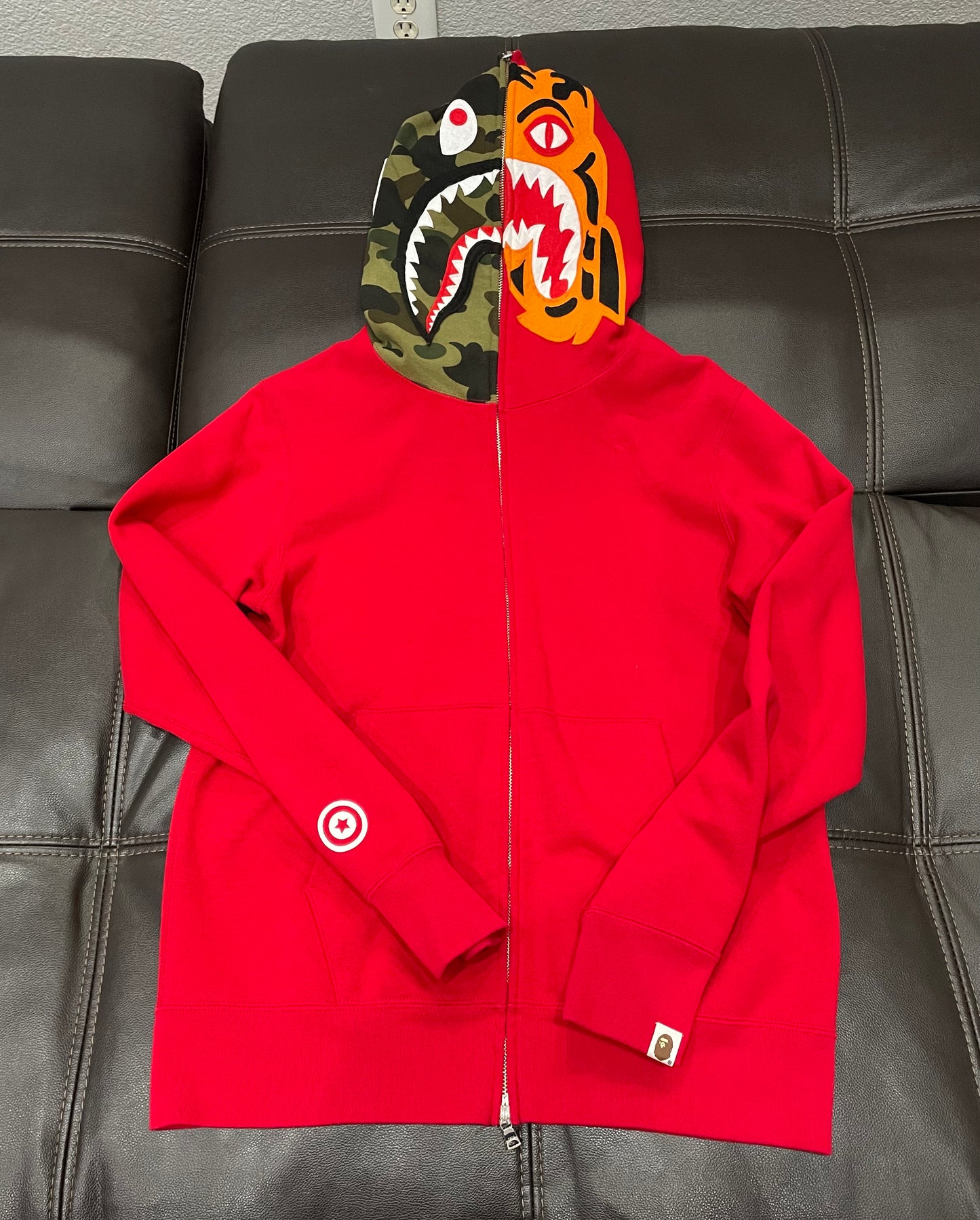 (Used Size Medium) Bape Split Full Zip Hoodie