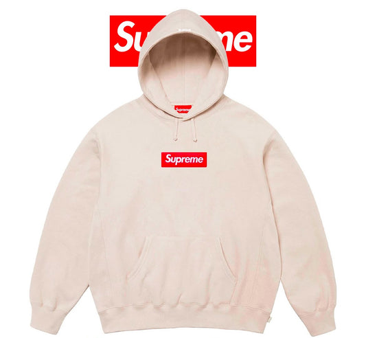 Supreme Box Logo Hooded Sweatshirt Stone FW24