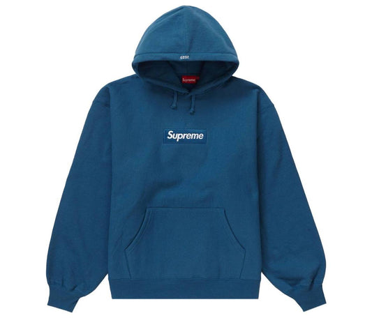 Supreme Box Logo Hooded Sweatshirt FW23 Blue