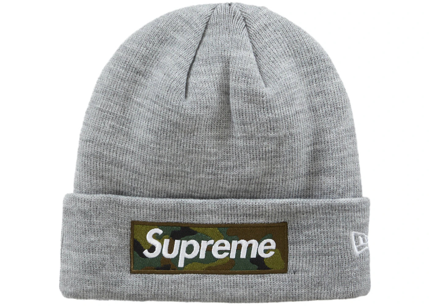 Supreme New Era Box Logo Beanie FW23 Ash Grey