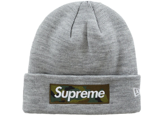 Supreme New Era Box Logo Beanie FW23 Ash Grey