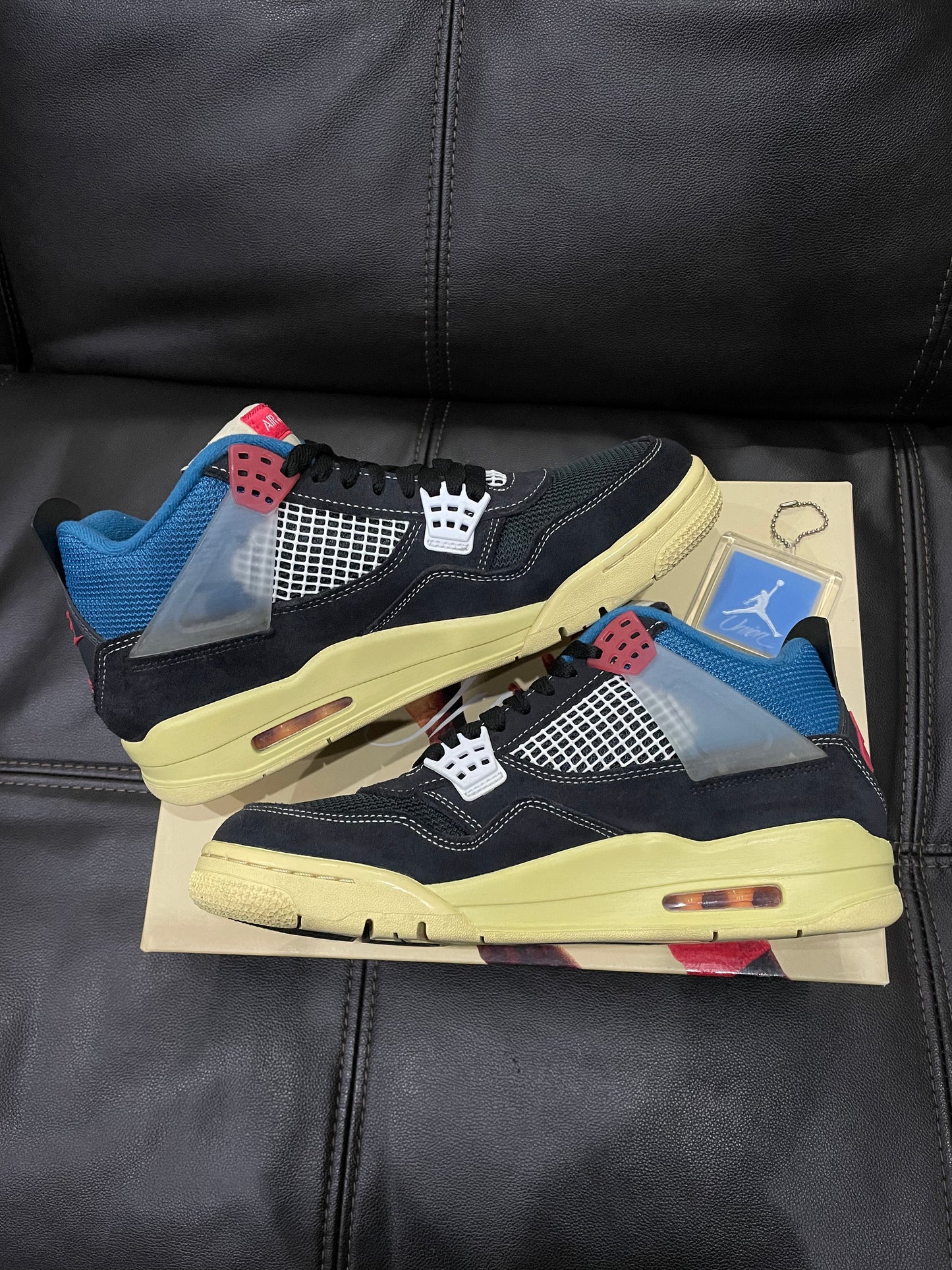 (Used Size 9M) Jordan 4 Union LA Off Noir