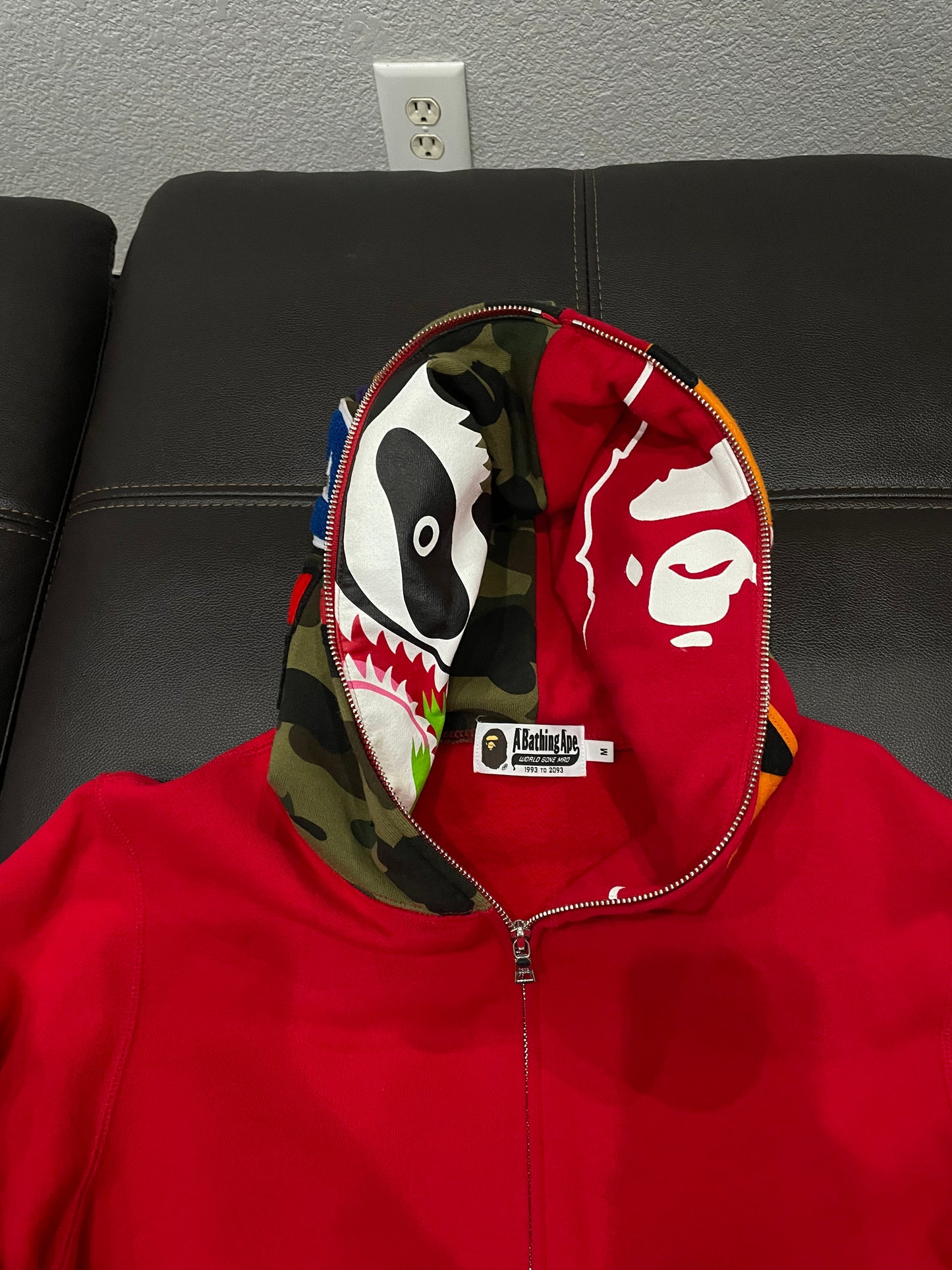 (Used Size Medium) Bape Split Full Zip Hoodie