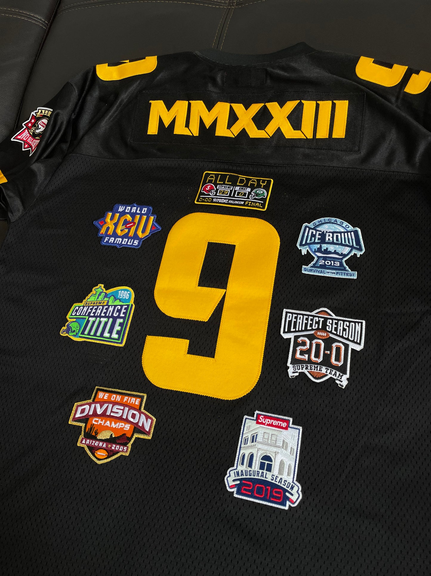 Supreme Championships Embroidered Football Jersey