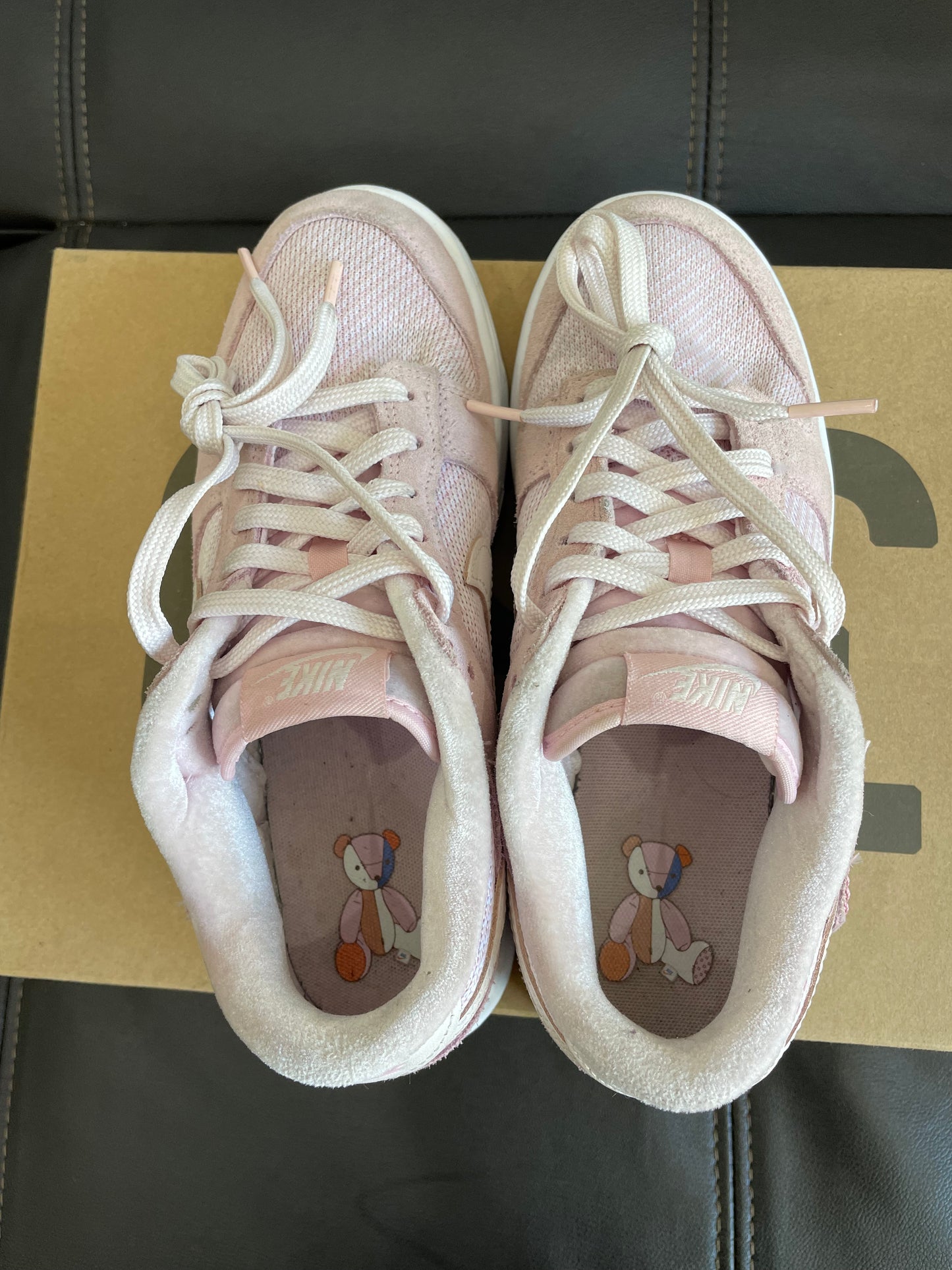 (Used Size 7.5W) Nike Dunk Low Pink Teddy Bear (W)