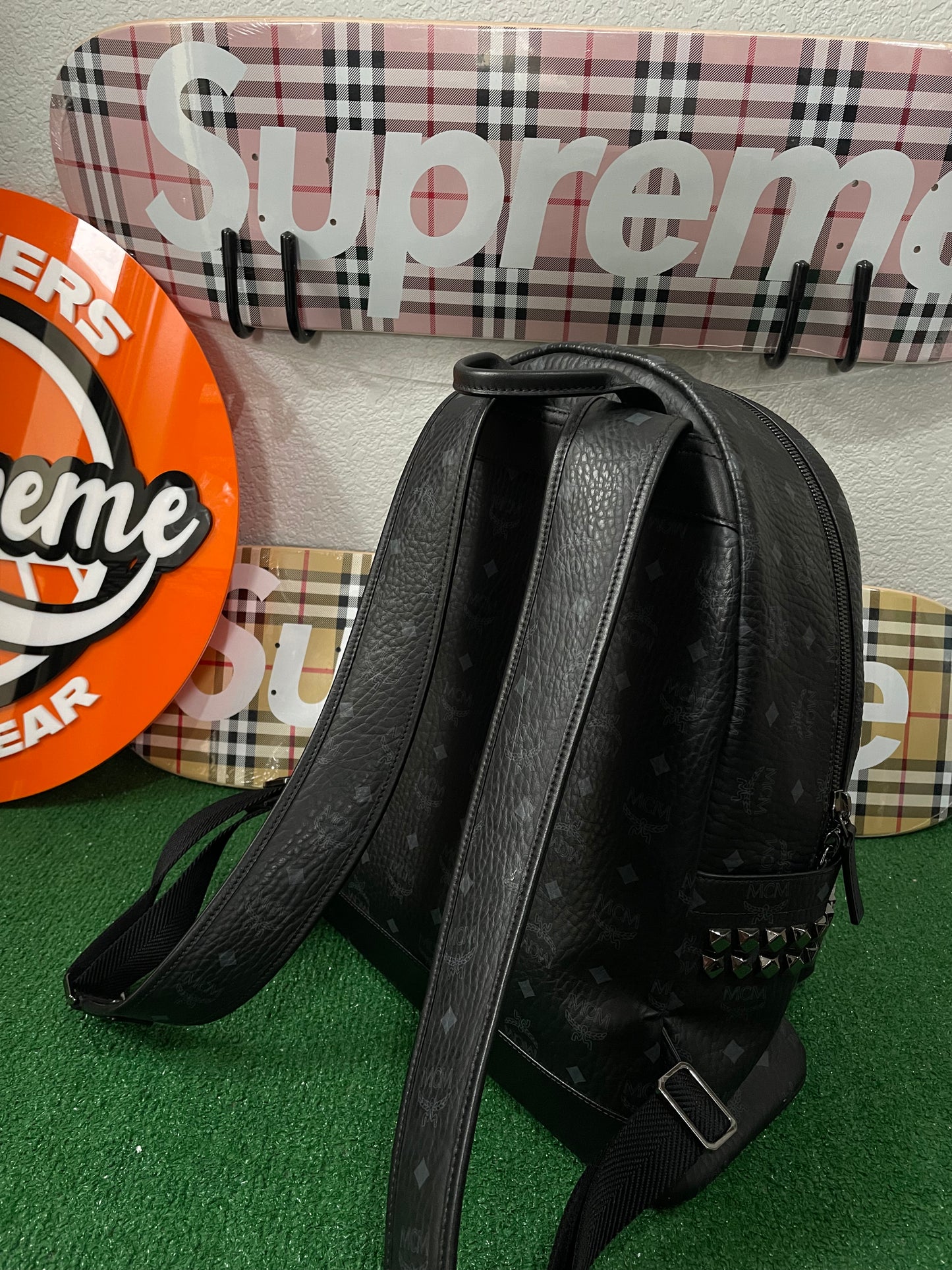 MCM Medium Studded Backpack