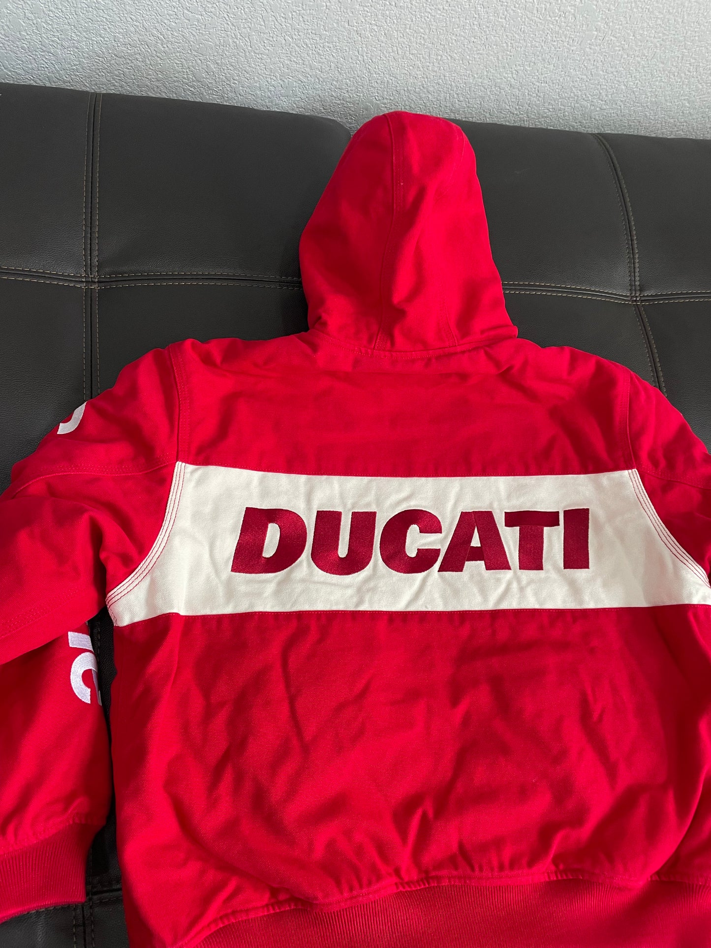 Supreme Ducati Hooded Work Jacket Red