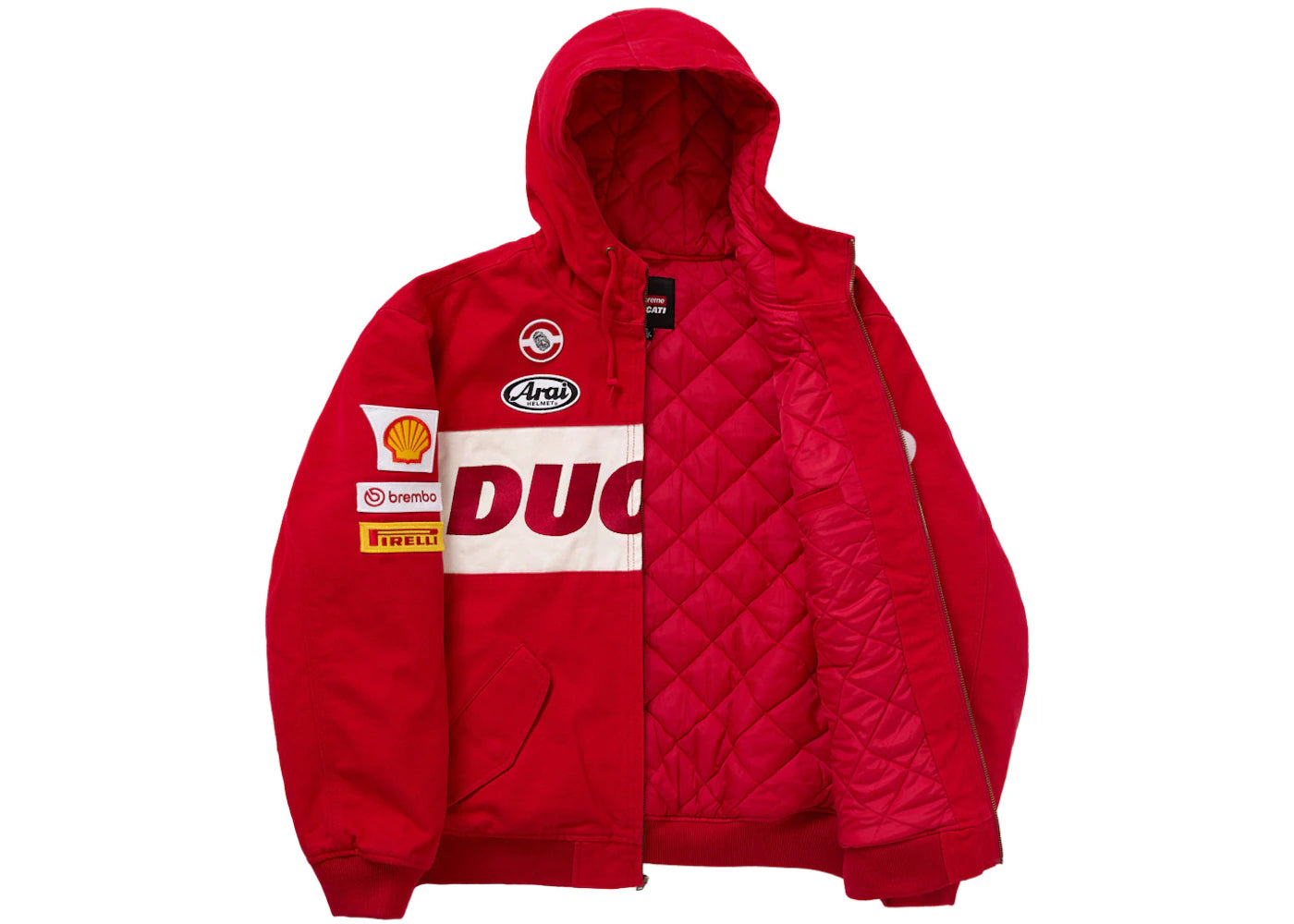 Supreme Ducati Hooded Work Jacket Red