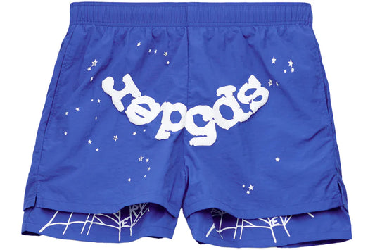 Sp5der OG Web Double Layer Shorts Blue