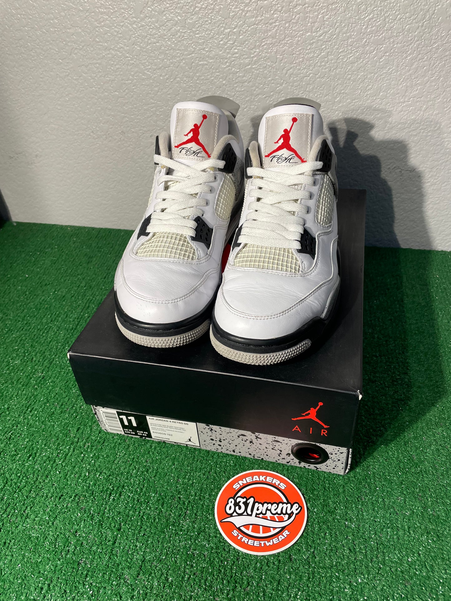 (Used Size 11M) Jordan 4 White Cement (2016)