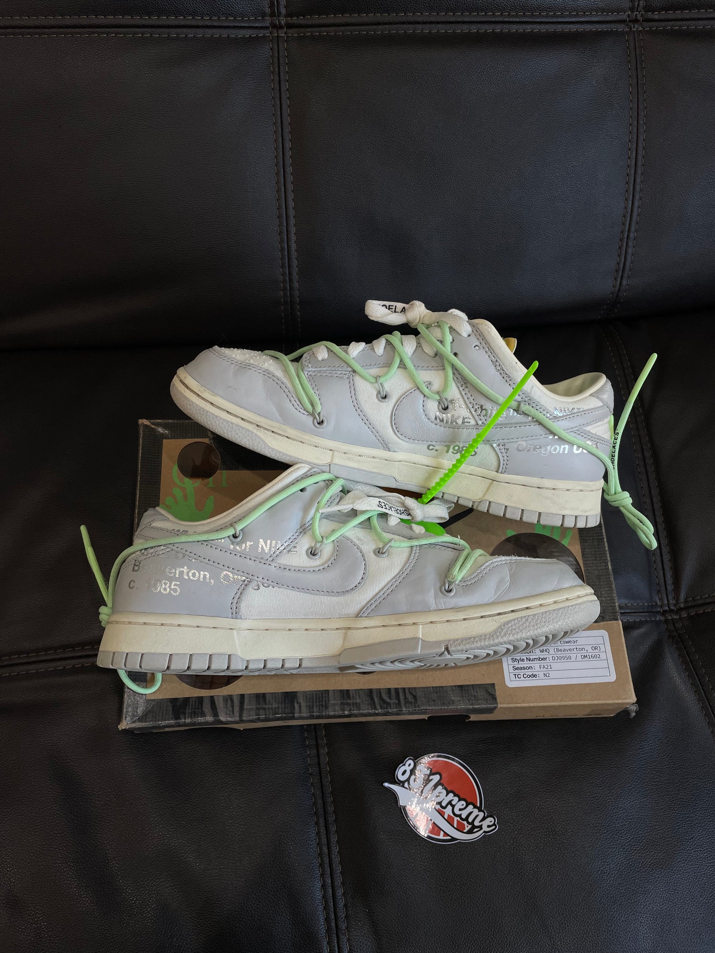 (Used Size 9M) Nike Off-White Dunk Low Lot 7 Of 50