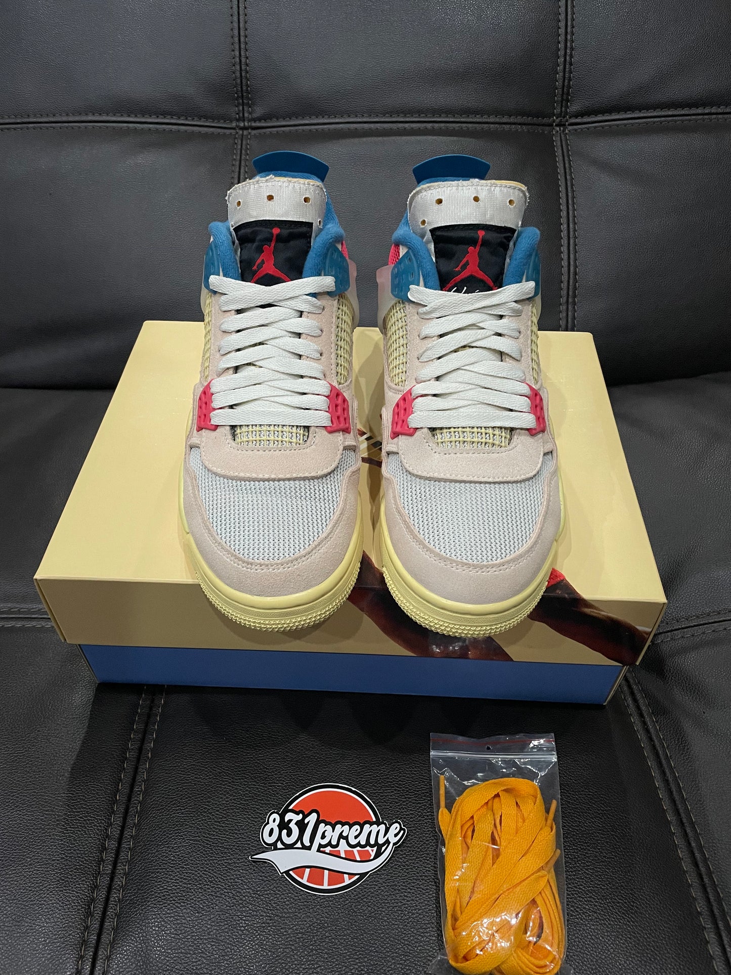 (Used Size 9M) Jordan 4 Union LA Guava Ice