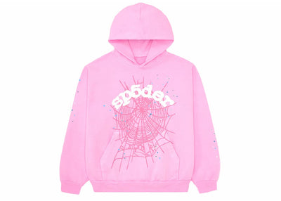 SP5DER OG Web Pink Hoodie