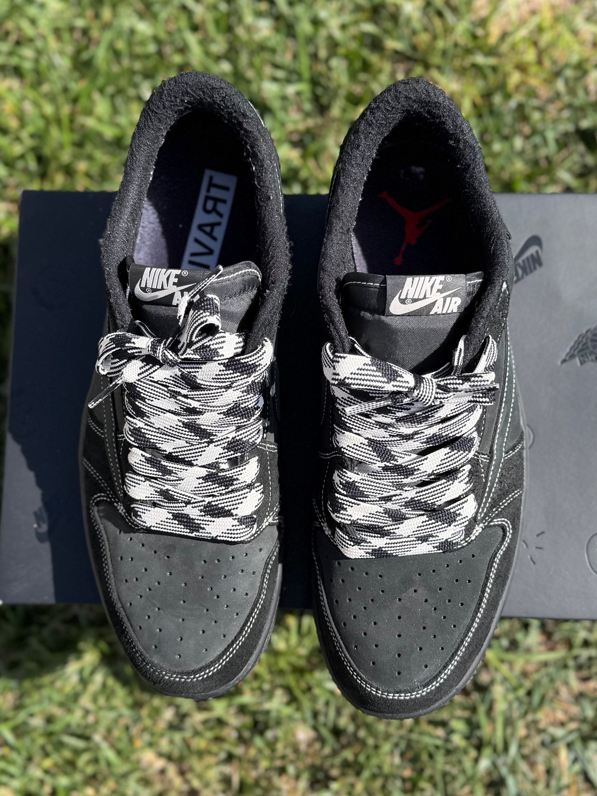 (Used Size 13M) Jordan 1 Low Travis Scott Black Phantom