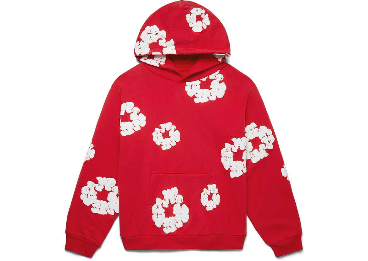 Denim Tears Cotton Wreath Hoodie Red