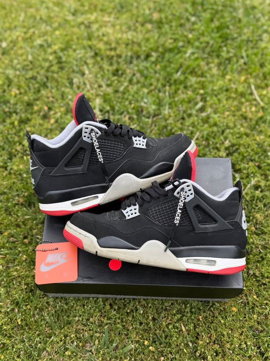 (Used Size 9M) Jordan 4 Bred OG 2019