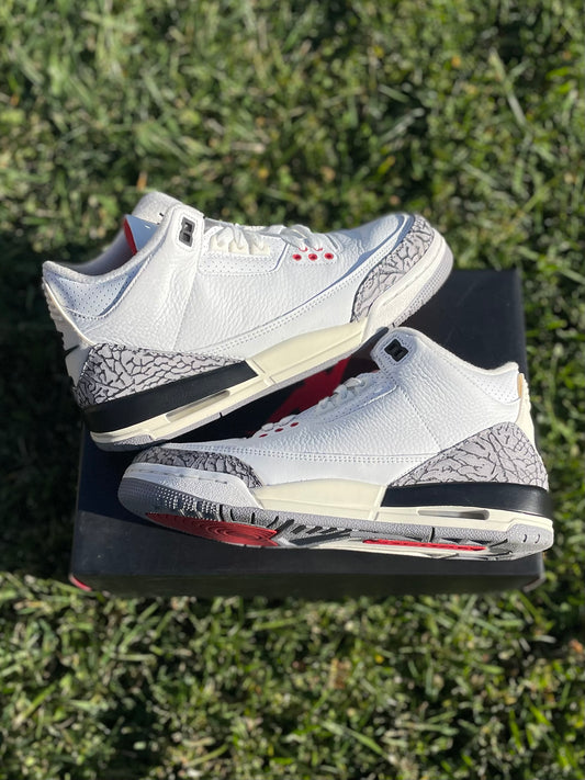 (Used Size 7Y) Jordan 3 White Cement Reimagined