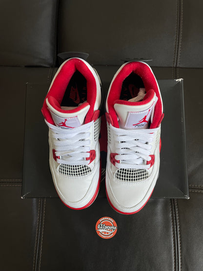 (Used Size 6Y) Jordan 4 Fire Red (2020) (GS)