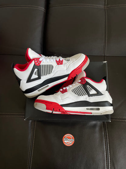 (Used Size 6Y) Jordan 4 Fire Red (2020) (GS)