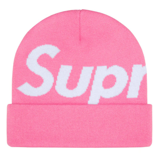 Supreme Big Logo Beanie Pink FW24