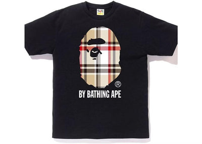 A Bathing Ape Check Tee Black