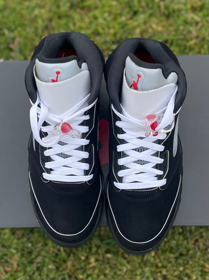 (Used Size 9M) Jordan 5 Metallic Black Reimaged