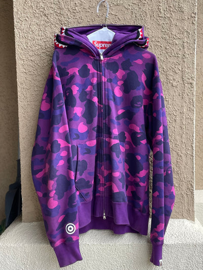 (Used Size Large) Bape Full Zip Double Hoodie