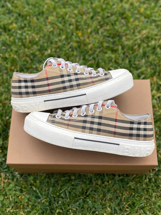 (Used Size 9.5M) Burberry Vintage Check Cotton Sneakers