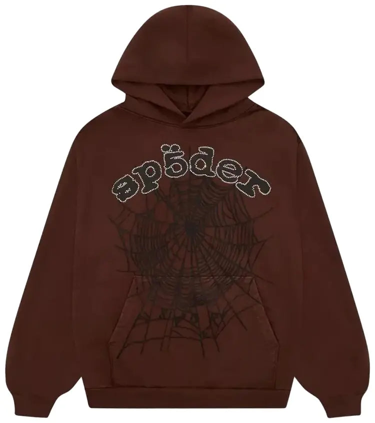 Sp5der Travis Scott Rhinestone Web Hoodie