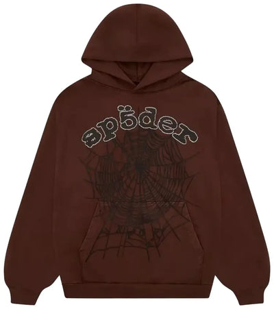 Sp5der Travis Scott Rhinestone Web Hoodie