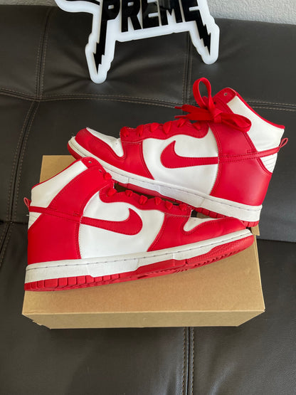 (Used Size 6Y) Nike Dunk High Championship Red